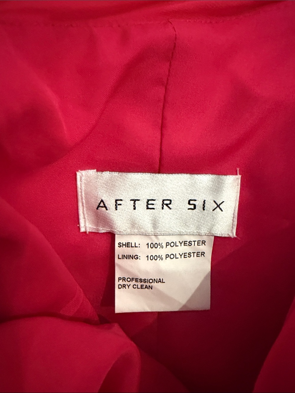 After Six One-Shoulder Fuchsia Evening Gown - Picture 2 of 2